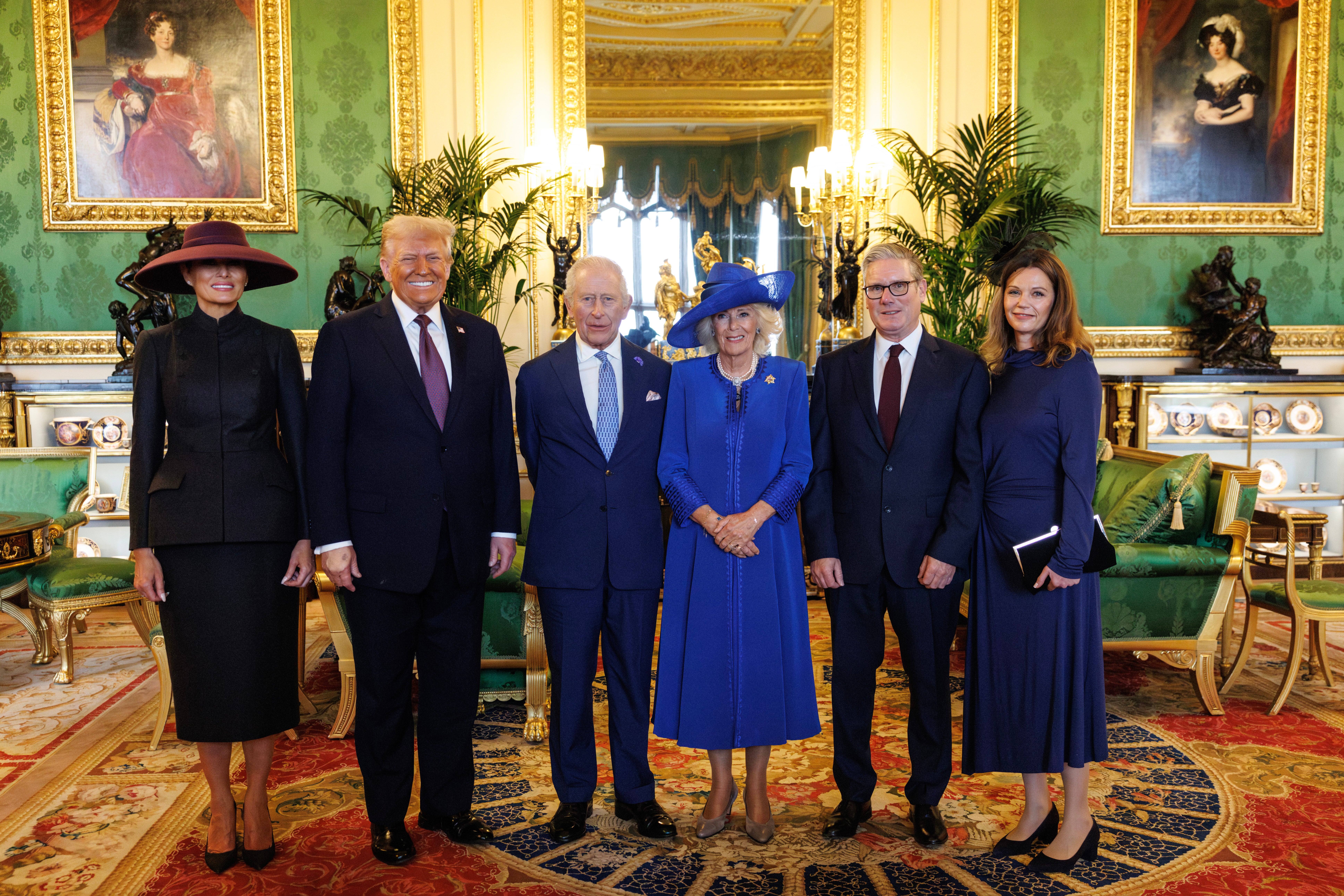 Prime Minister Sir Kir Stmper and his wife Victoria meet Donald Trump and his wife Melania as they are hosted in Windsor by King Charles III and Camilla.