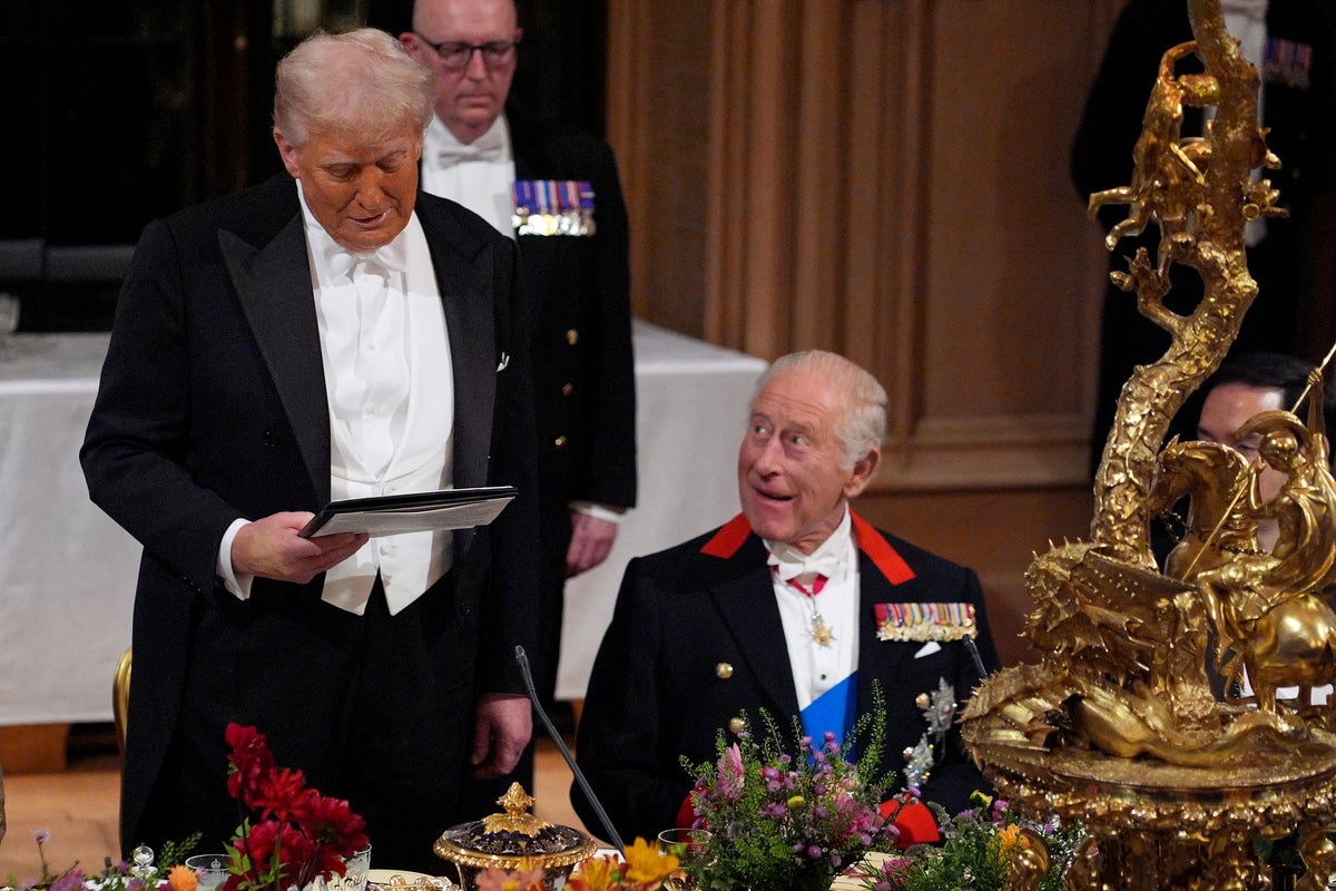 Trump heaps praise on Charles and William at state banquet