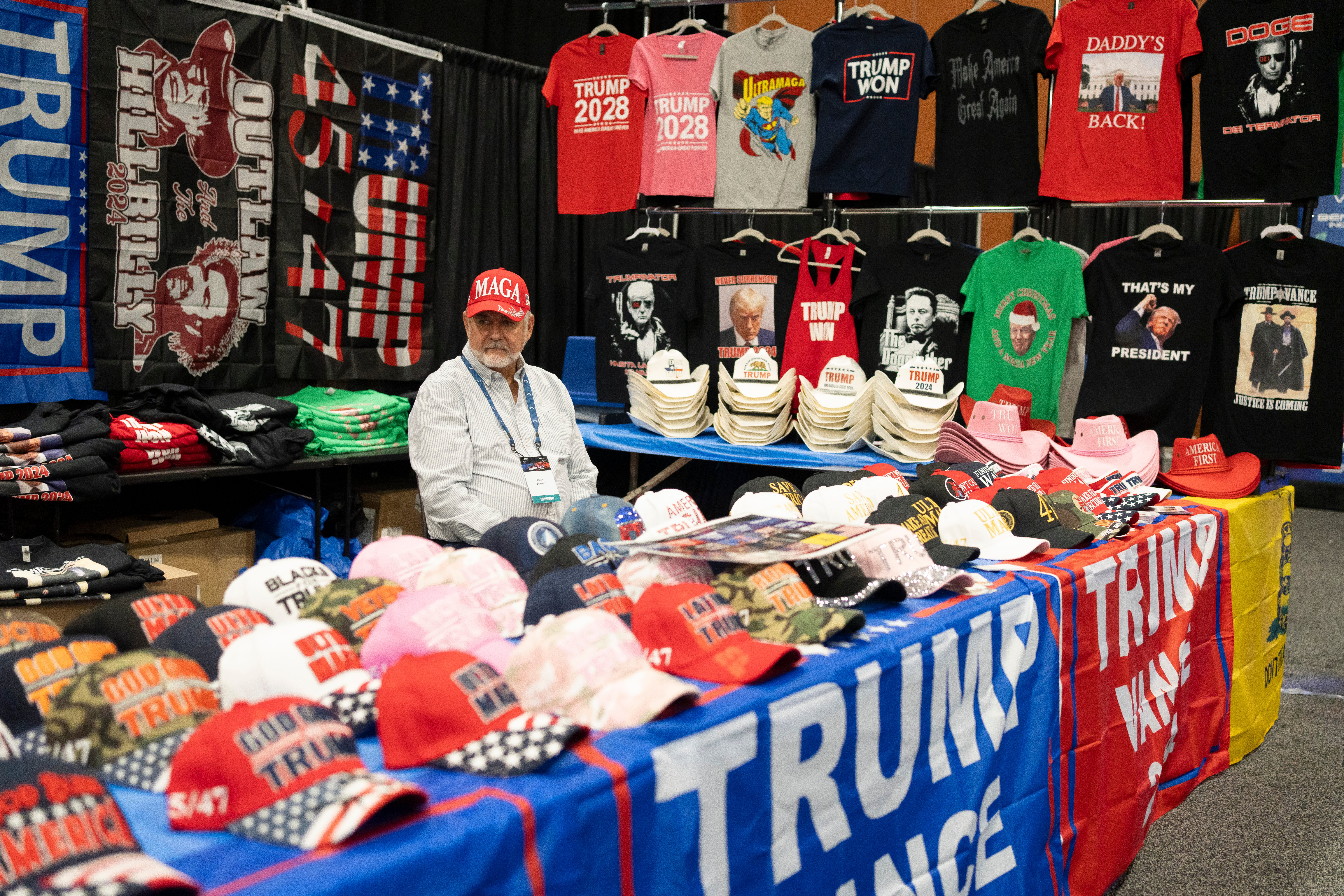 The Maga Mall booth during Turning Point USA’s AmericaFest last December