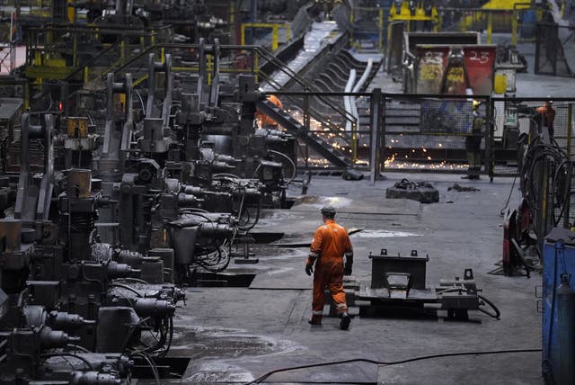 <p>Workers at the British Steel site in Scunthorpe, Lincolnshire</p>
