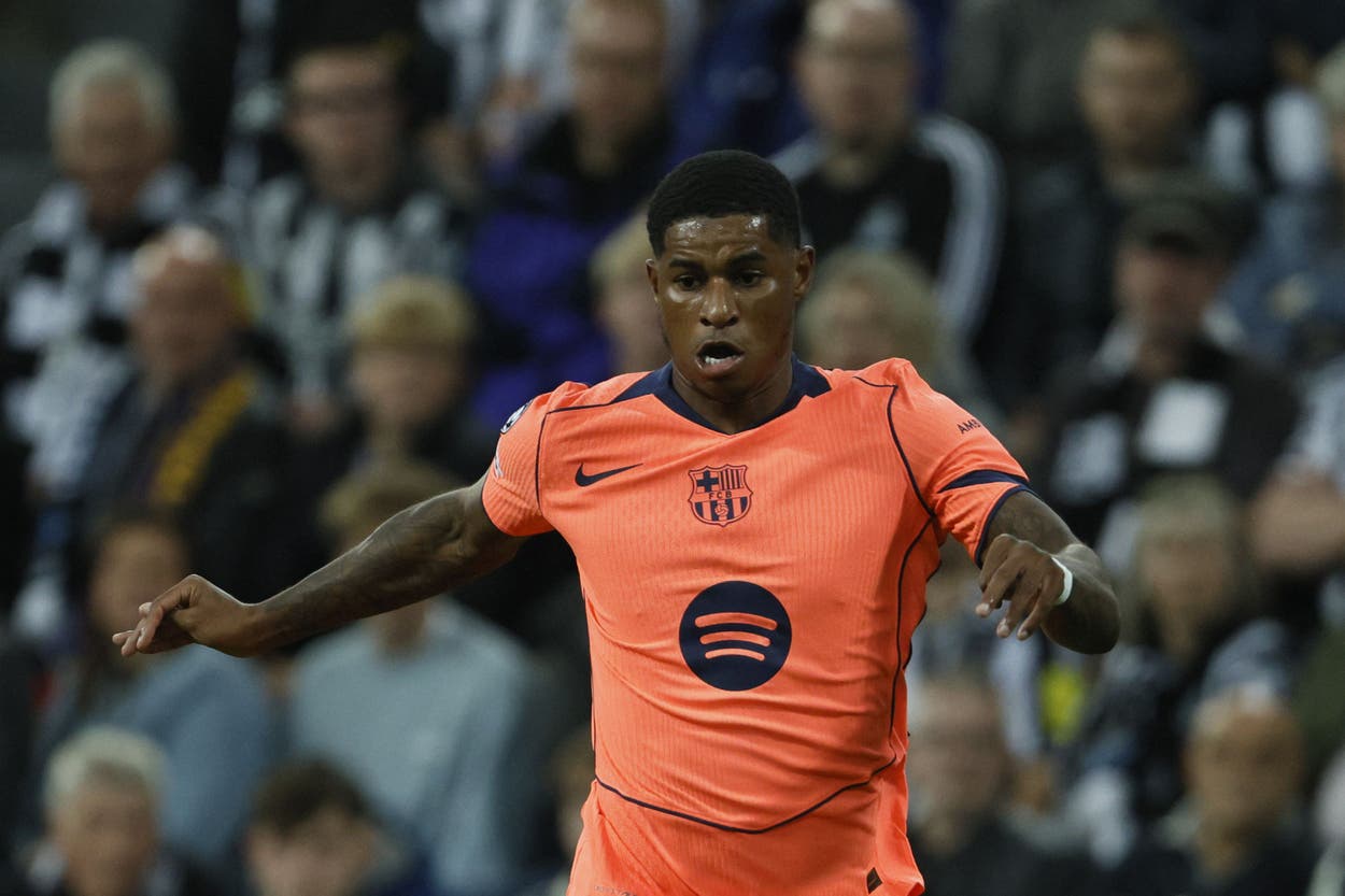Marcus Rashford Eye Marcus Rashford eyes Champions League success with Barcelona after Man ...
