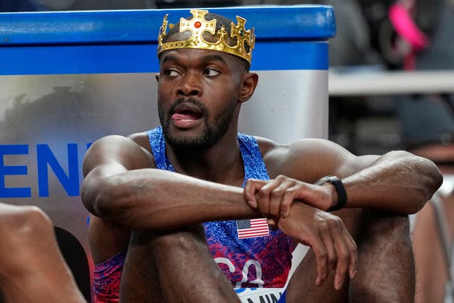 <p>Rai Benjamin was left thinking he had lost his gold medal after being disqualified from the 400m hurdles after crossing the line</p>