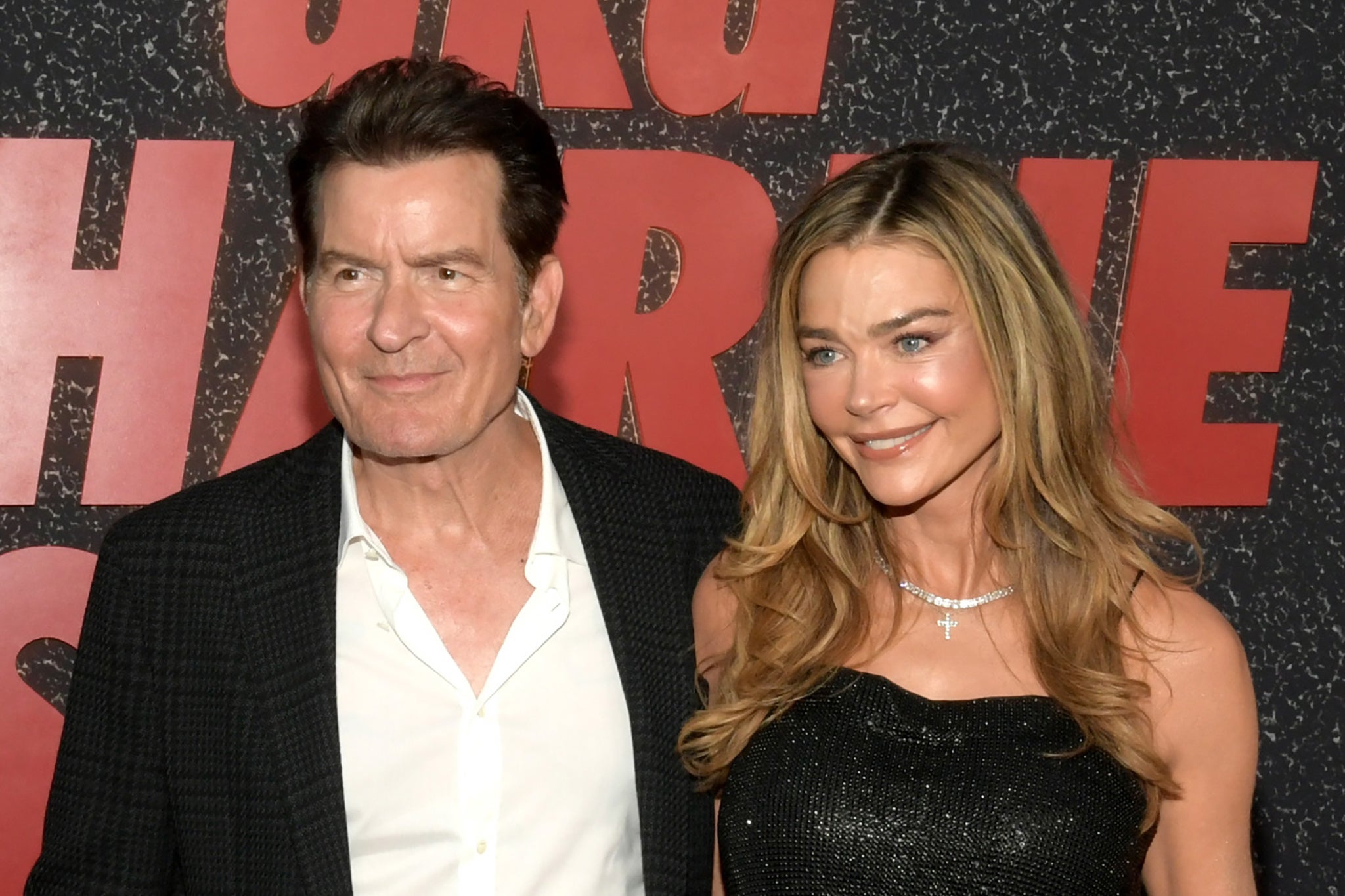 Sheen and his ex-wife Denise Richards, with whom he has two children, at the premiere of Netflix’s ‘aka Charlie Sheen’ this month