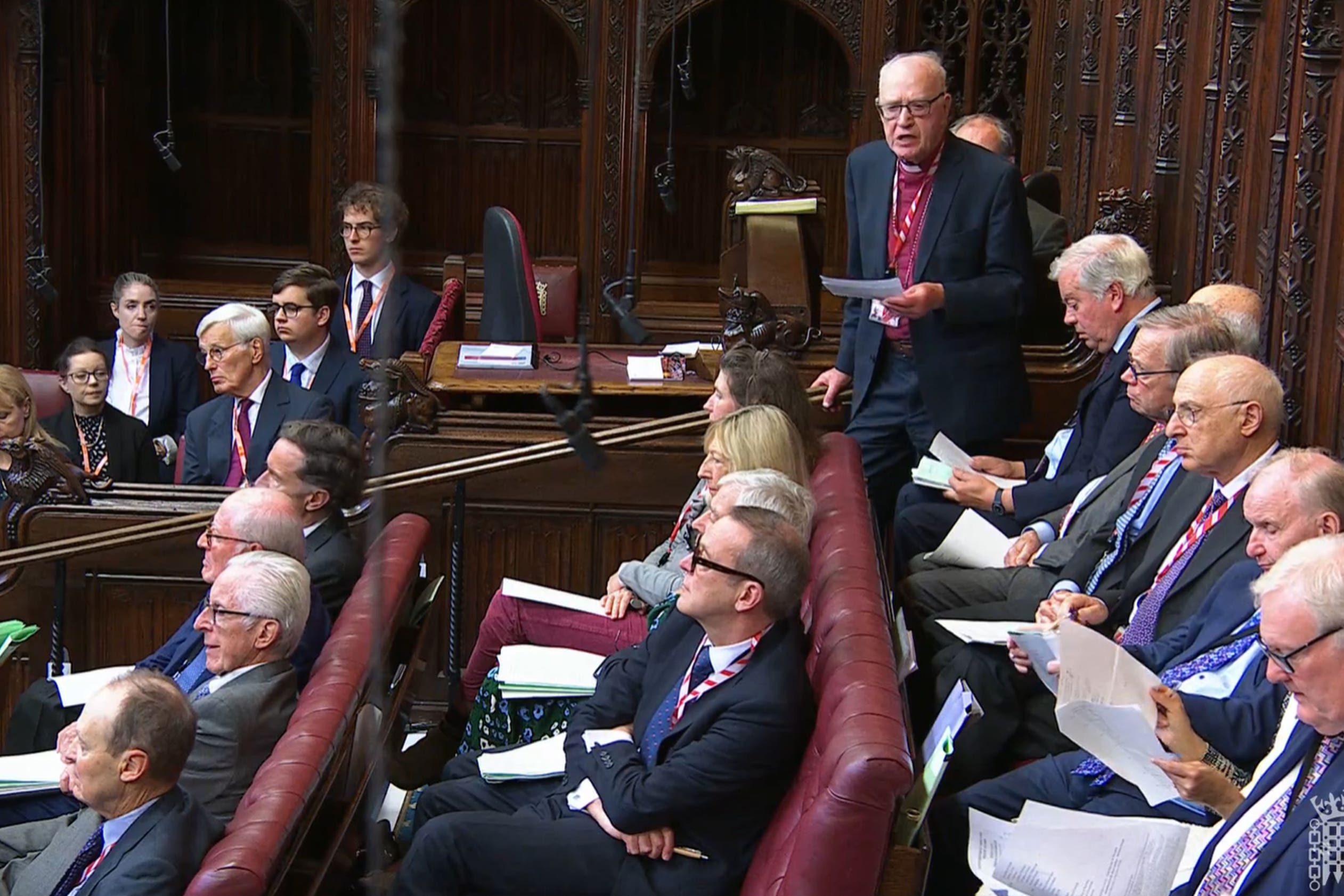 Lord Carey of Clifton speaking during the debate on the assisted dying Bill in the House of Lords (Parliament TV/PA)