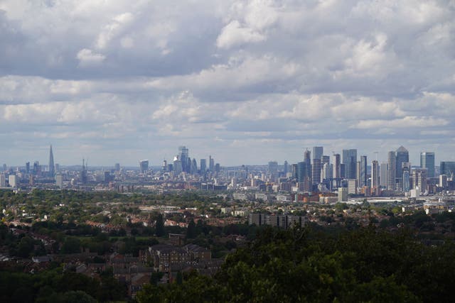 A view of the City of London skyline (Yui Mok/PA)
