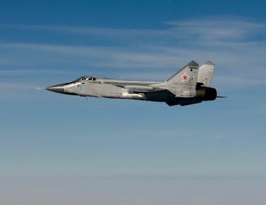 <p>A Russian MIG-31 fighter jet flying above the Baltic sea after violating Estonian air space (File picture)</p>