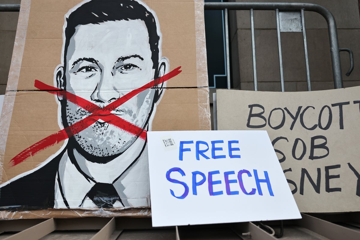 Jimmy Kimmel backed by cancelled Stephen Colbert after suspension over Charlie Kirk comments: Live updates