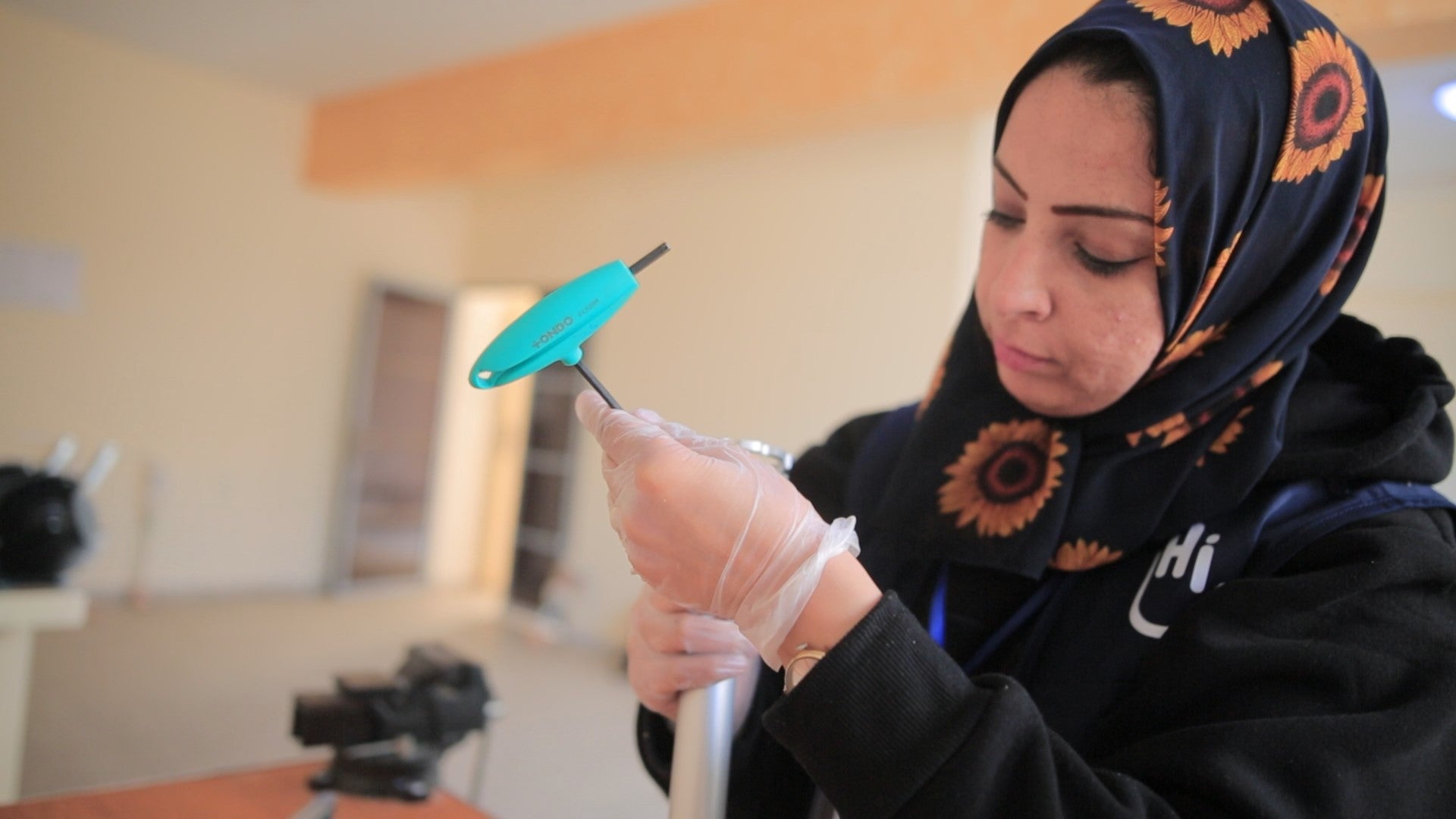 Heba hopes more prosthetic equipment will finally be allowed in to Gaza