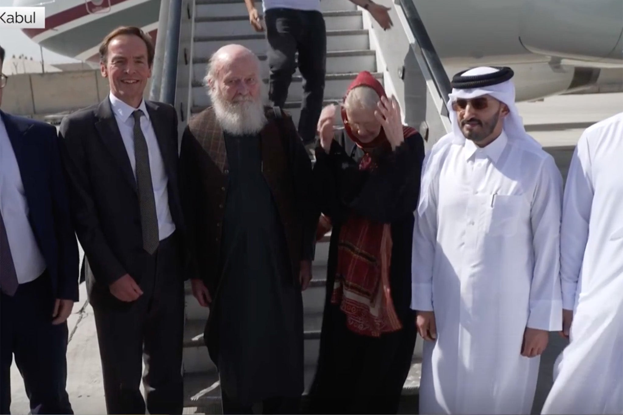 76 -year -old Barbie and 80 -year -old Peter Reynolds were detained in Afghanistan and go to Qatar