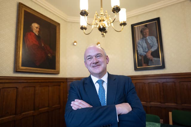 Liberal Democrat leader Sir Ed Davey spoke to the PA news agency in his office at the Houses of Parliament (Stefan Rousseau/PA)