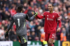 Liverpool v Everton live: Arne Slot’s side hold off fightback in Merseyside derby maintain perfect start