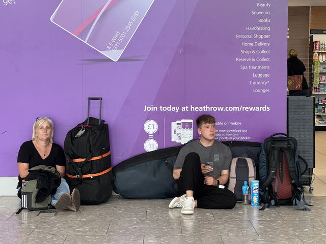 <p>Flights were delayed and cancelled at airports including Heathrow after an alleged cyber attack targeted a service provider for check-in and boarding systems (Maja Smiejowska/PA)</p>