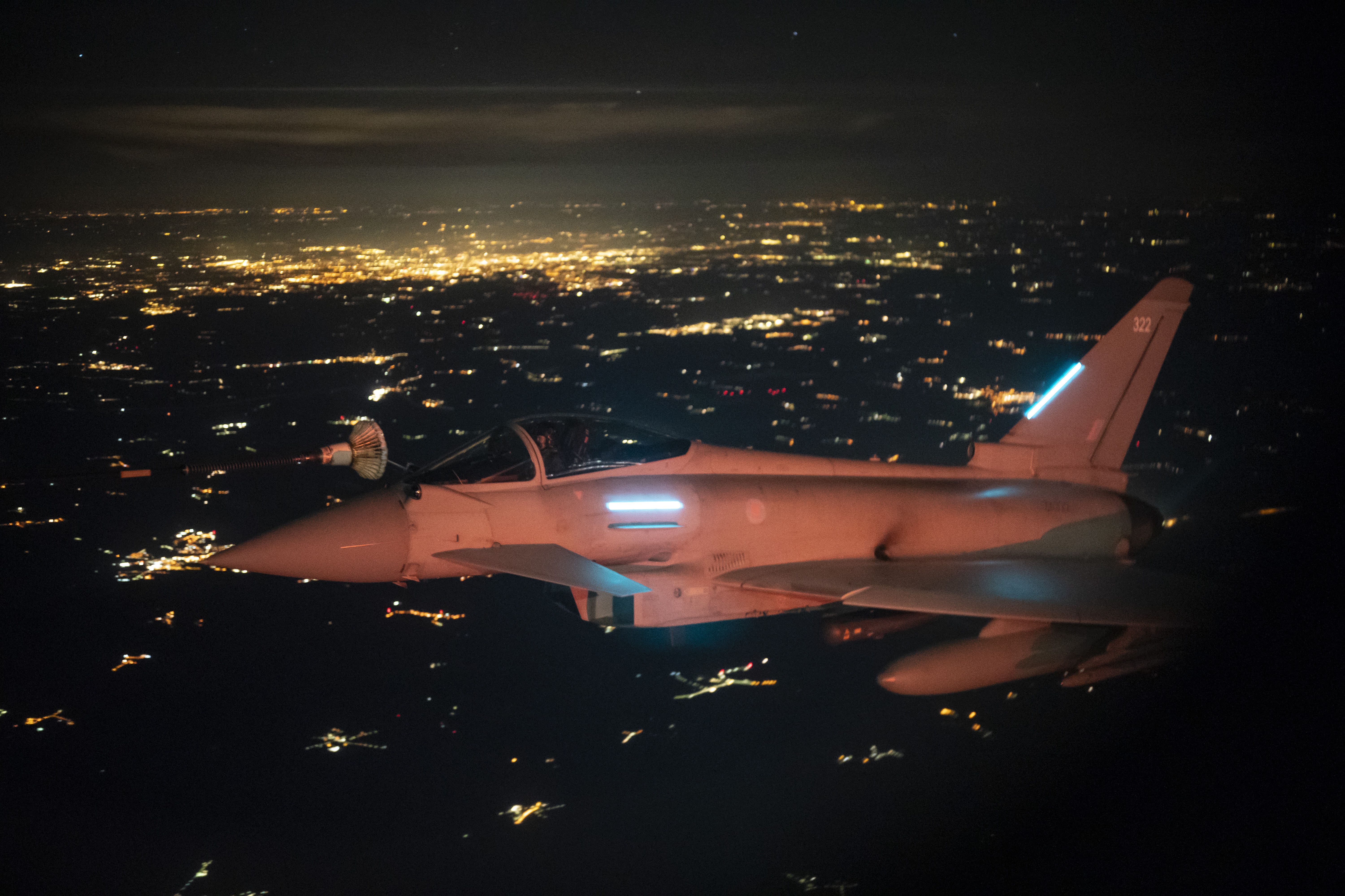 An FGR4 Typhoon during the first Royal Air Force ‘Eastern Sentry’ deployment over Poland, 70 miles from the Belarusian border