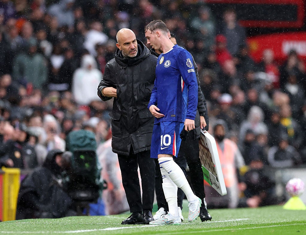 Cole Palmer was forced off within the opening 21 minutes due to a recurrence of a previous groin issue