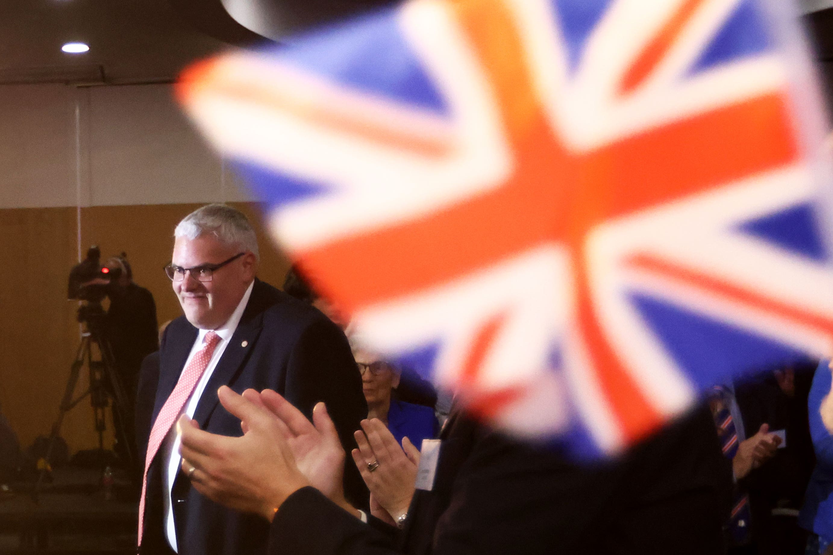 Democratic Unionist Party leader Gavin Robinson said unionists want to see the parties co-operate instead of bicker (Peter Morrison/PA)