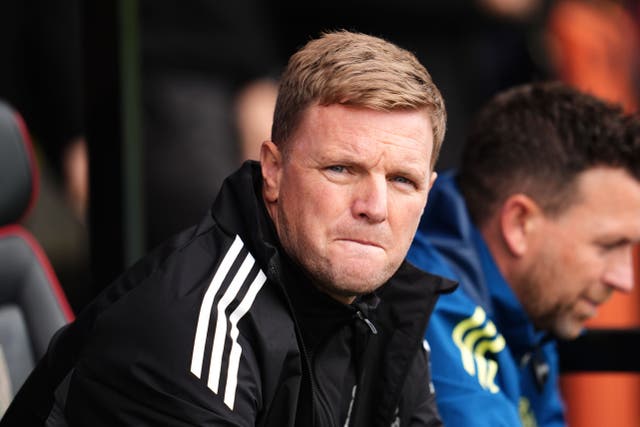 <p>Eddie Howe will be hopeful that his Newcastle team can come out on top against crisis-hit Nottingham Forest</p>
