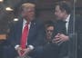 Trump and Musk shake hands at Charlie Kirk memorial
