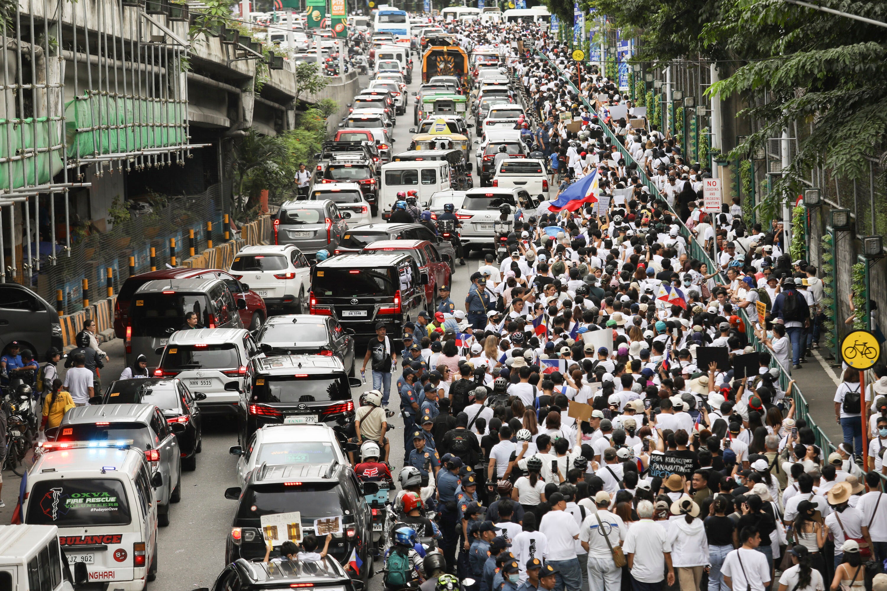 <p>File. Thousands of protesters march against government corruption in Manila, Philippines, on 21 September 2025</p>
