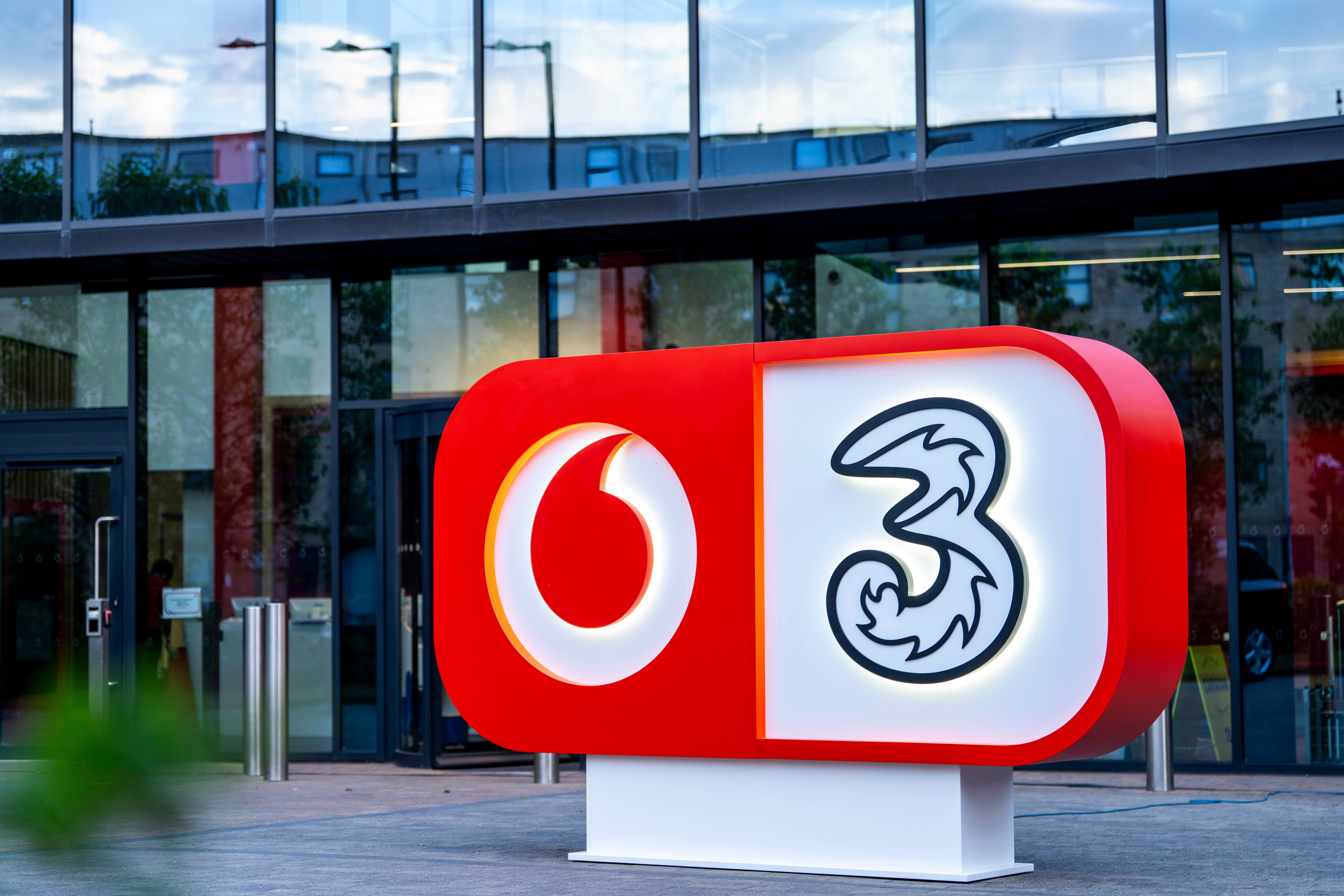 Britain’s biggest mobile phone network was formed earlier this year with the merger of Vodafone’s UK business and rival Three UK (VodafoneThree/PA)