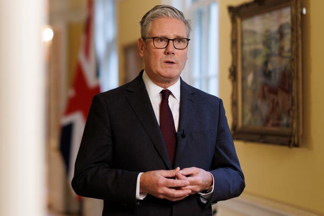 <p>Prime minister Keir Starmer gives a statement on the recognition of Palestine from 10 Downing Street</p>