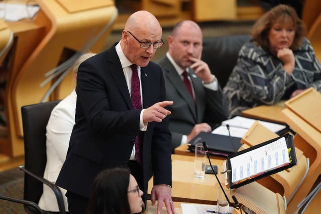 The First Minister attended an event at the Palestinian Mission in London on Monday (Andrew Milligan/PA)
