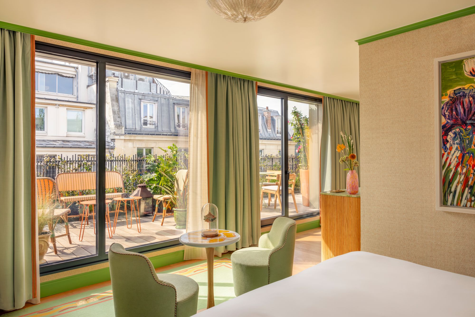 <p>Beautiful interiors with bursts of colour can be found in the best boutique hotels in Paris</p>
