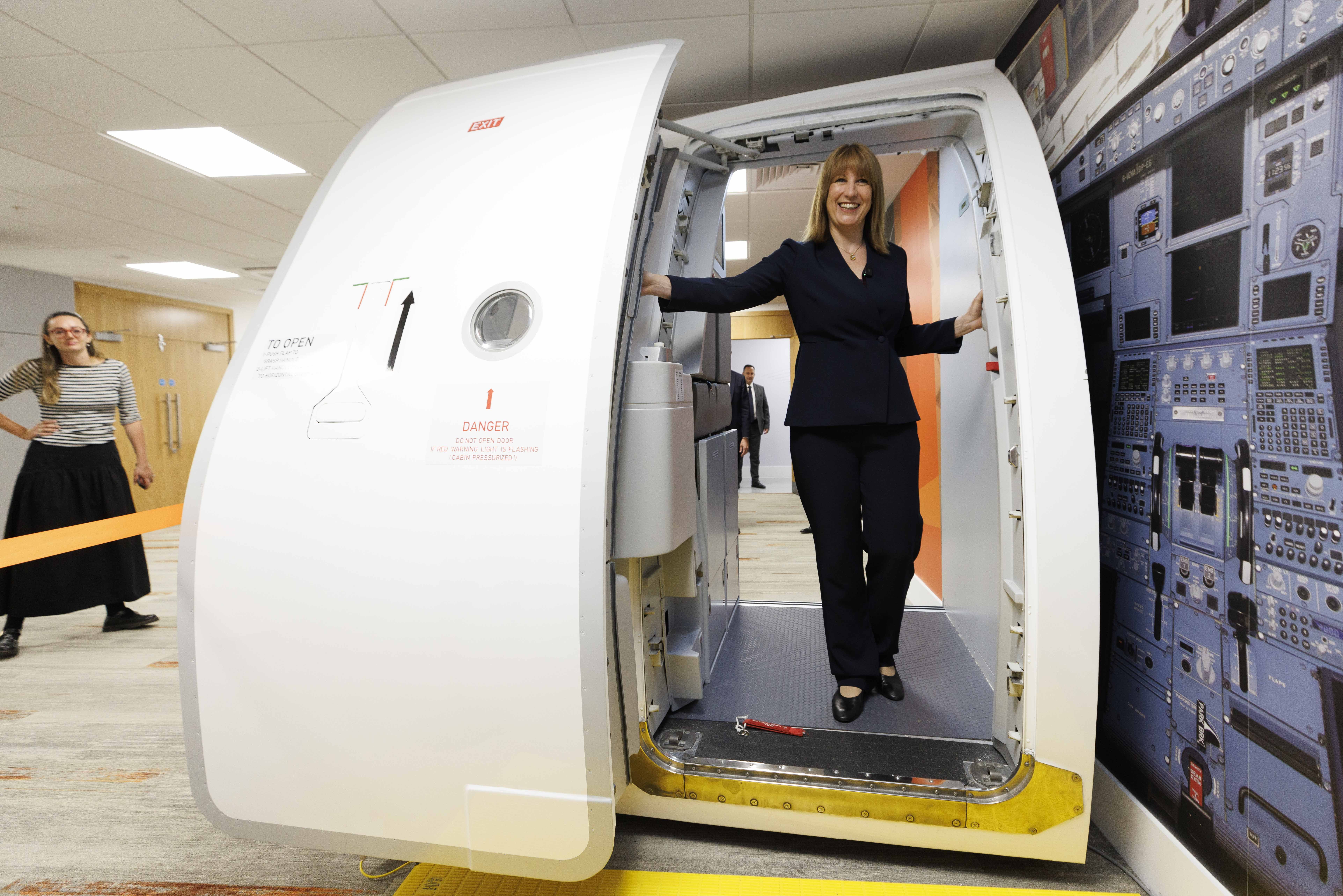 Rahel Reeves during a visit to Easyzet Ca Simulator Center at London Gatwick Airport (Belinda Jiao/PA)