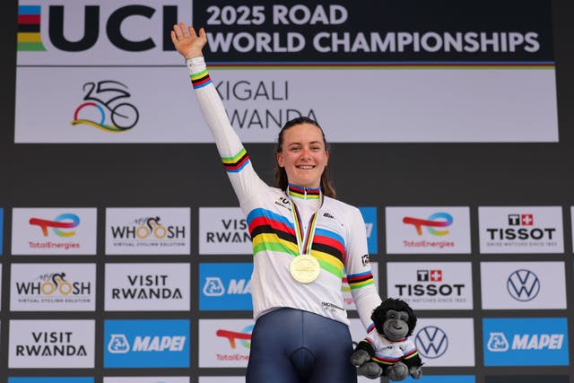 <p>Zoe Backstedt was crowned under-23 world time trial champion on Monday</p>