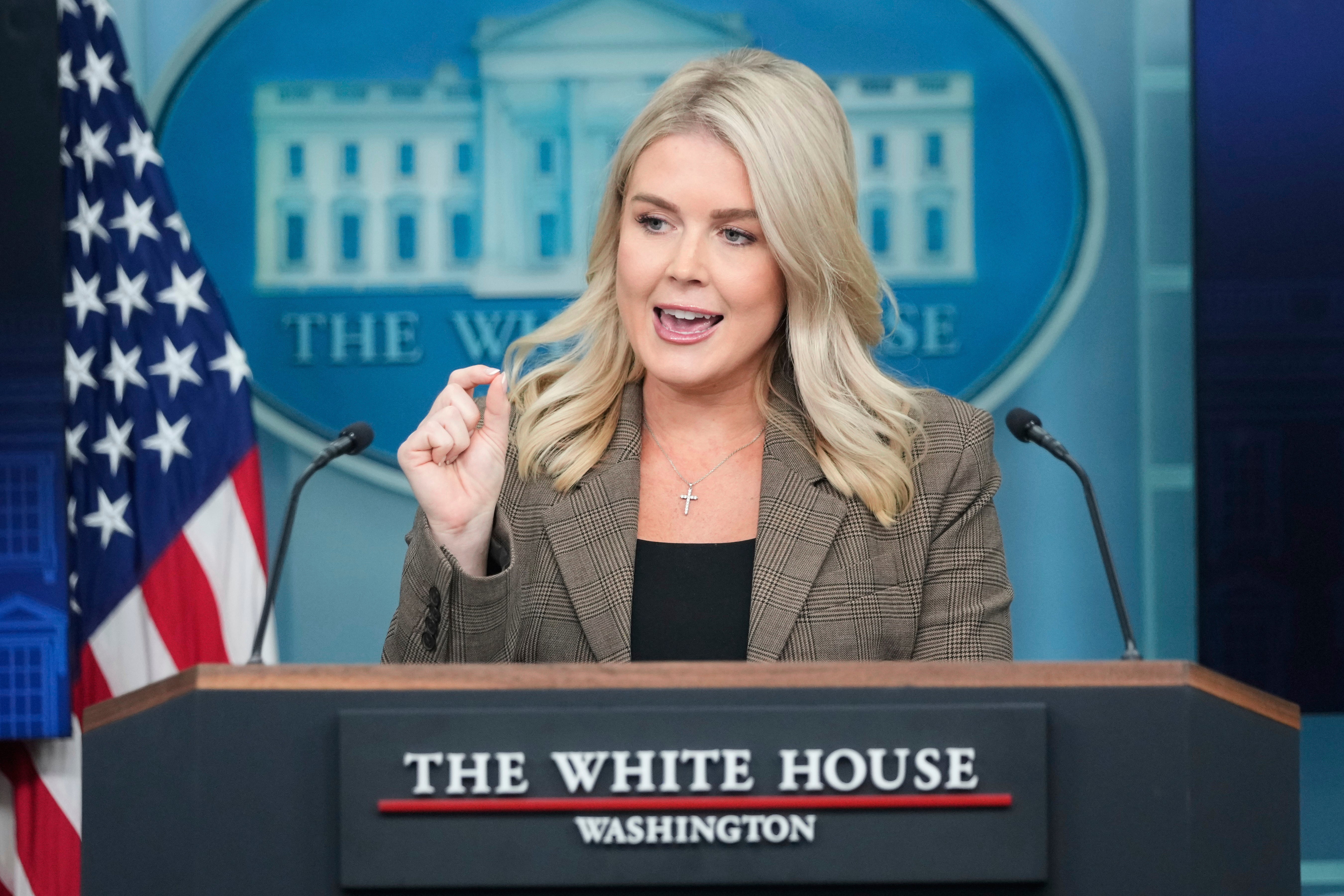 <p> “I'm sure he wouldn't oppose such a thing.” White House Press Secretary Karoline Leavitt replied to a question regarding a Charlie Kirk holiday.</p>
