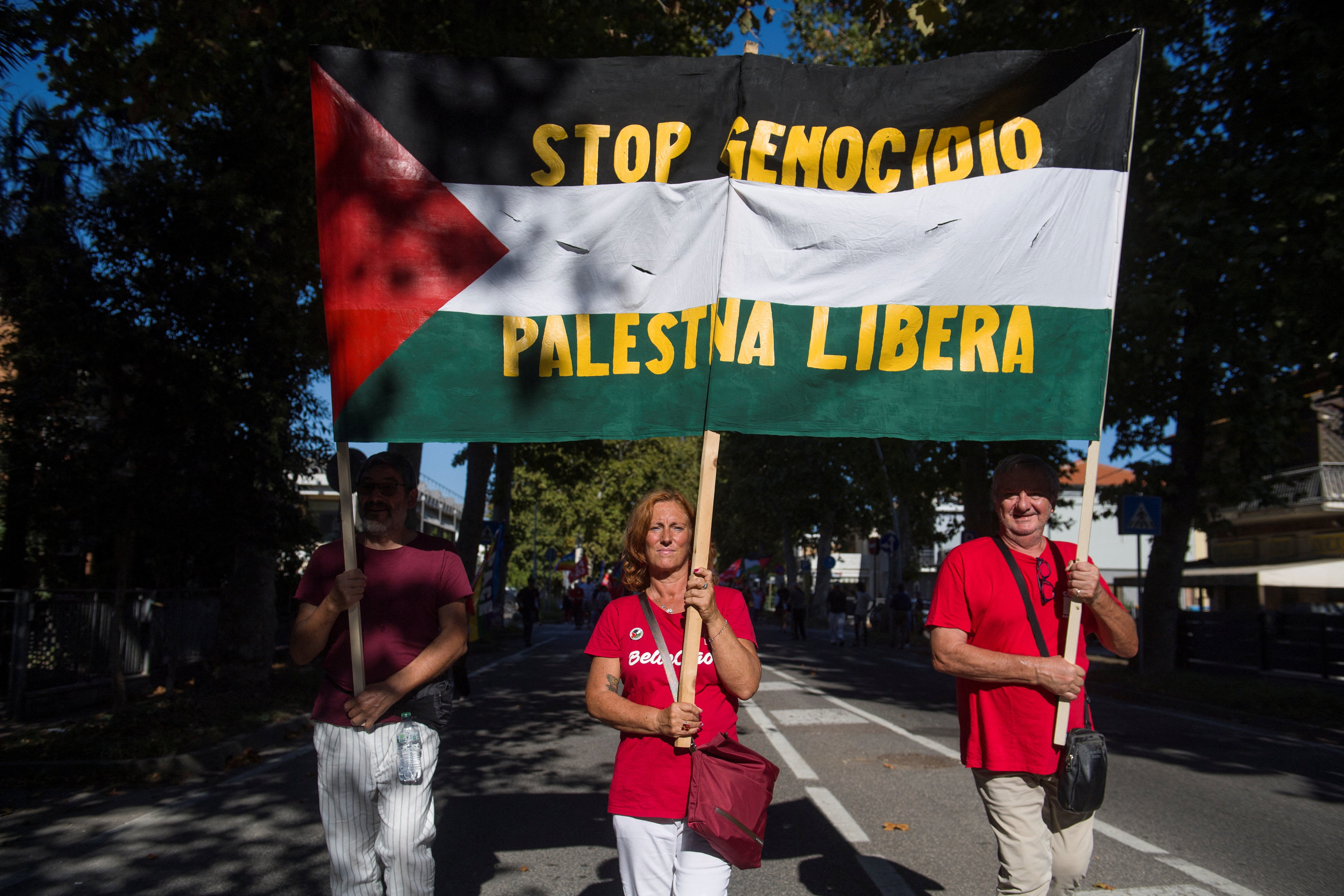<p>Pro-Palestine protests took place across Italy</p>