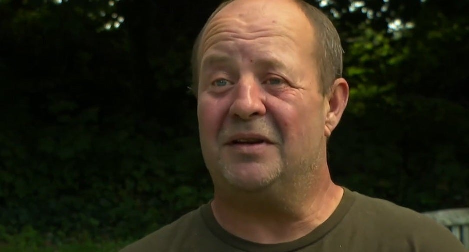 Martin Williams is talking to the BBC on finding the brooch, which he can give as a birthday to the estate owner