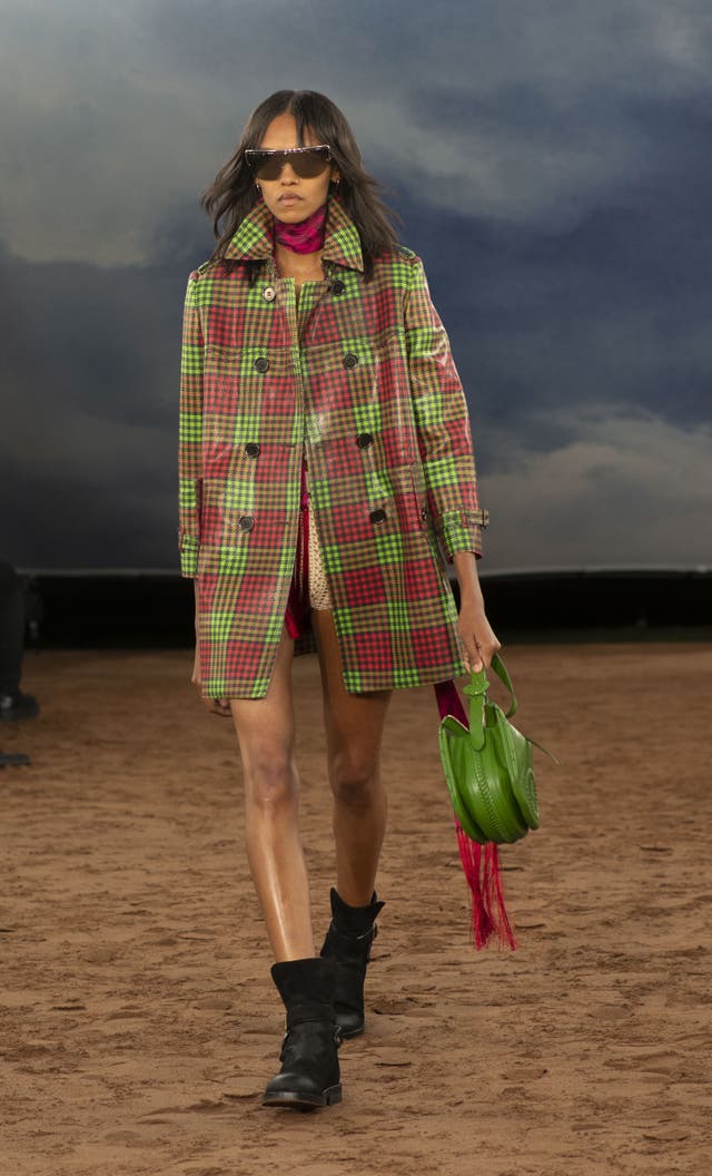 <p>Burberry took a twist on tartan at London Fashion Week </p>