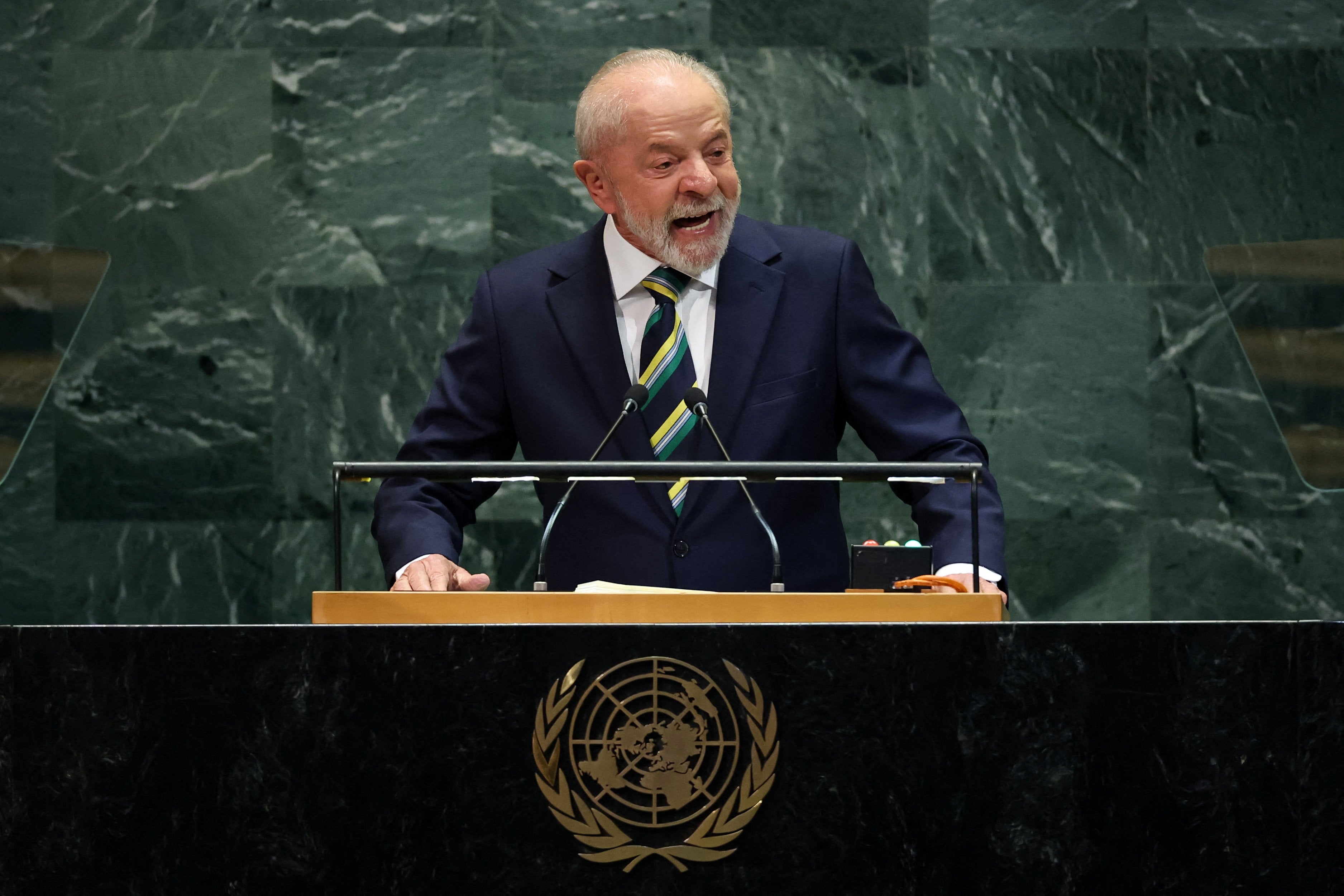 Brazil's President Luiz Inacio Lula da Silva addresses the 80th United Nations General Assembly