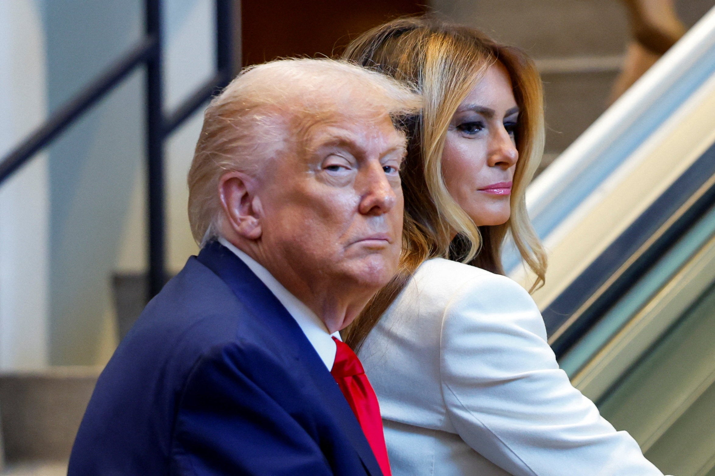 The couple spent the preceding night a short distance away at Trump Tower