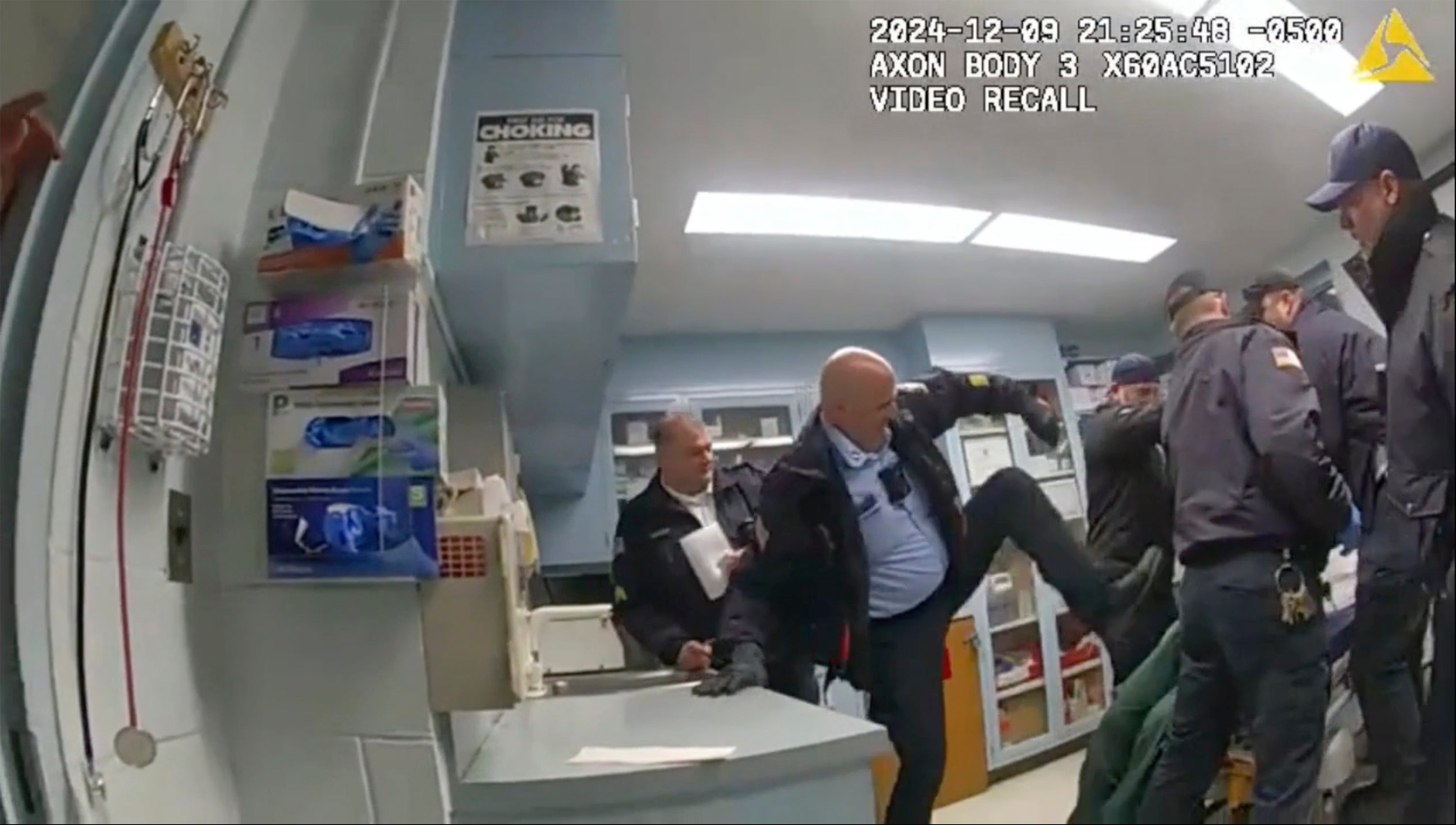 <p>Body camera footage shows correction officers beating a handcuffed man, Robert Brooks, at the Marcy Correctional Facility on December 9, 2024</p>