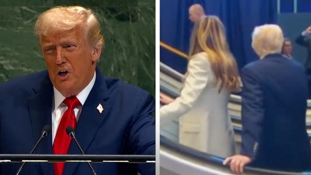 <p>Trumps get stuck on UN escalator</p>