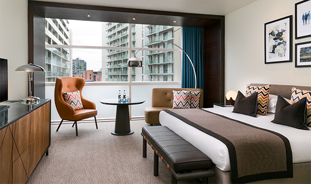 Modern rooms are fitted with large beds for maximum comfort