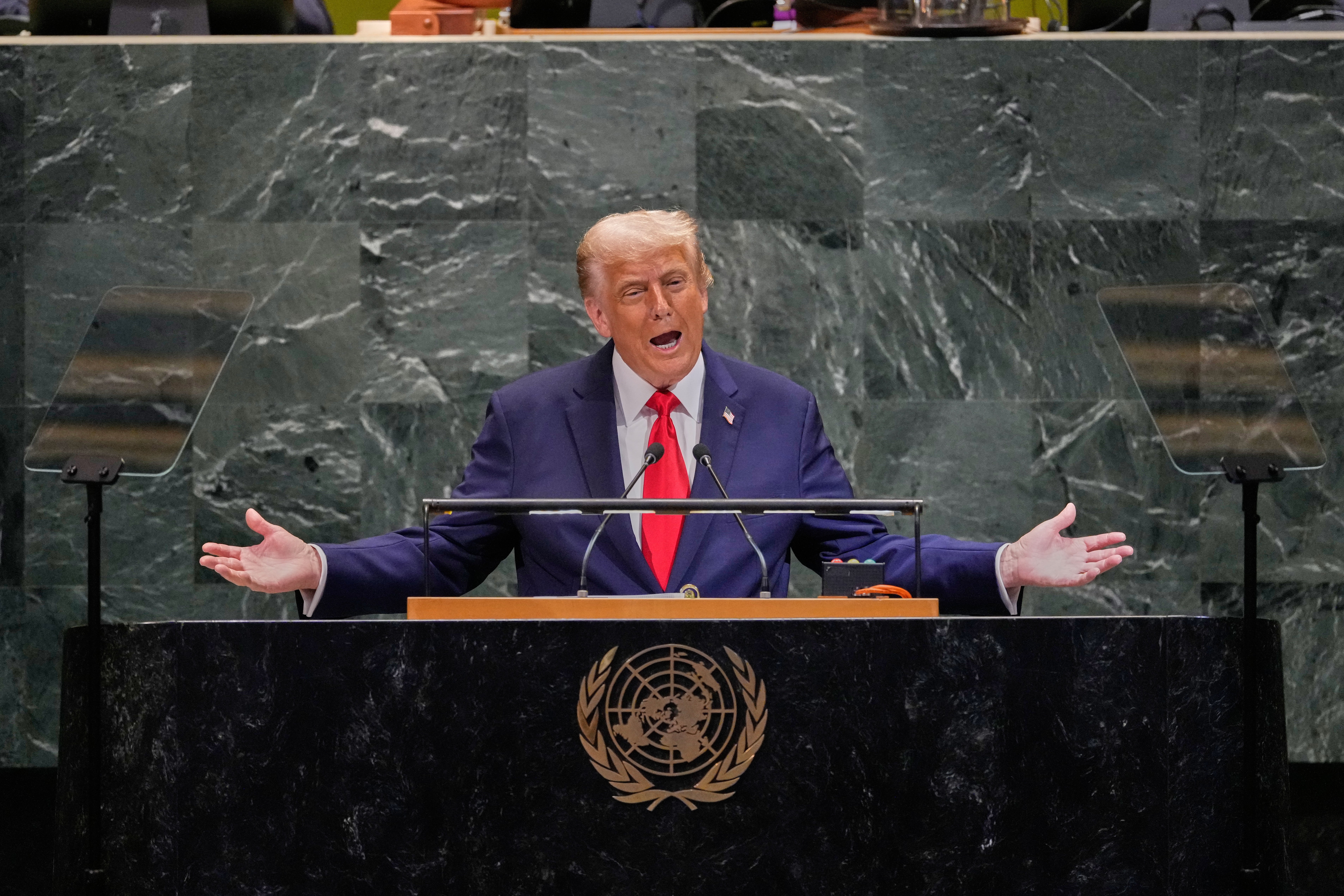 The president quoted several U.N. officials’ years-long warnings about the impacts of climate change, before declaring it a ‘con job’ believed by ‘stupid people’