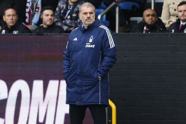 Nottingham Forest manager Ange Postecoglou on the touchline during the Premier League match at Turf Moor, Burnley. Picture date: Saturday September 20, 2025.