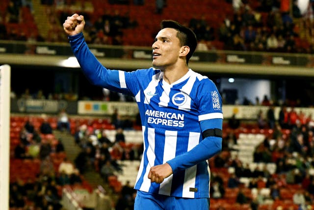 Diego Gomez scored four times as Brighton thrashed Barnsley (Cody Froggatt/PA)