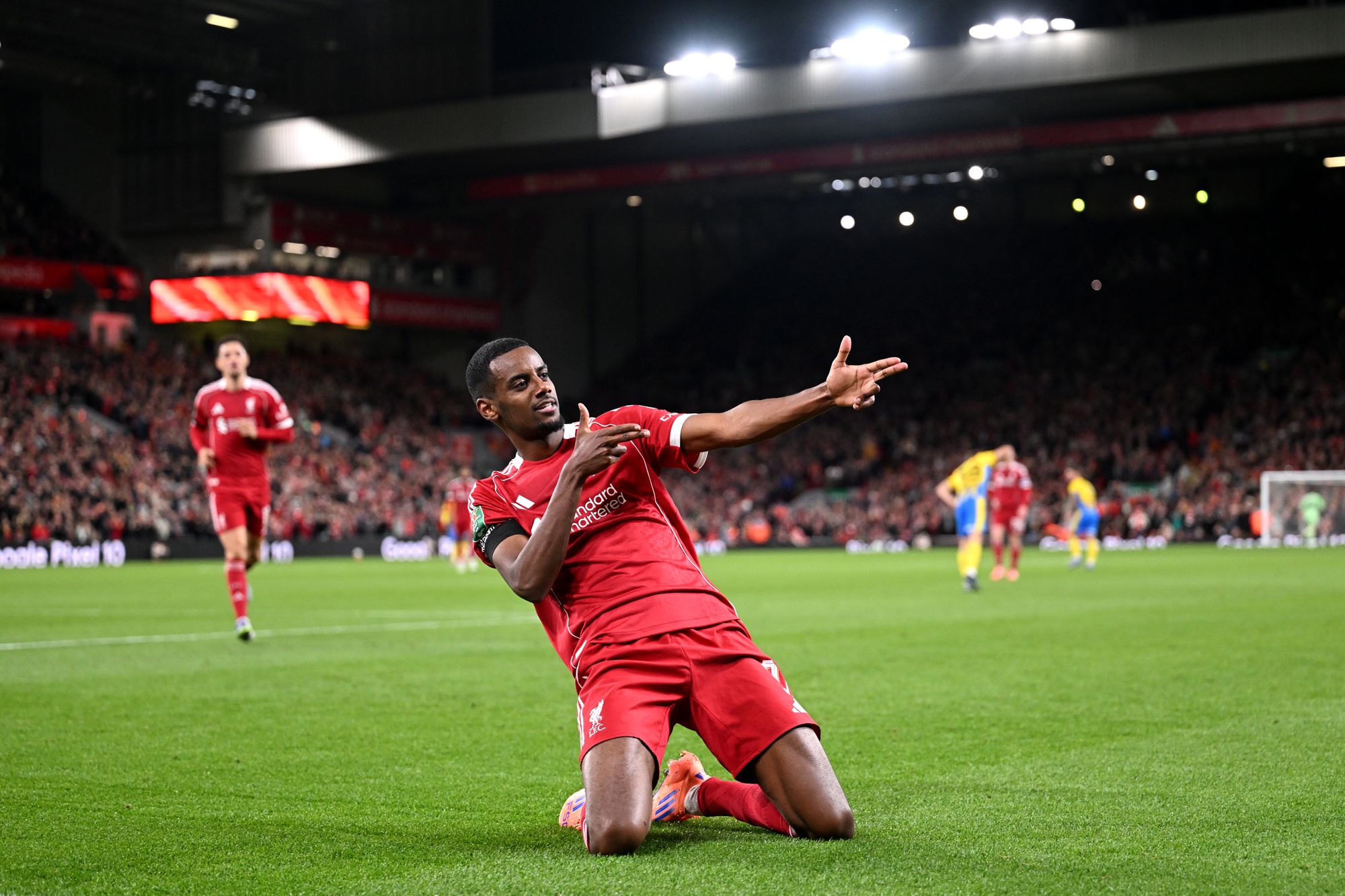 Alexander Isak scored his first Liverpool goal since his £125m move from Newcastle