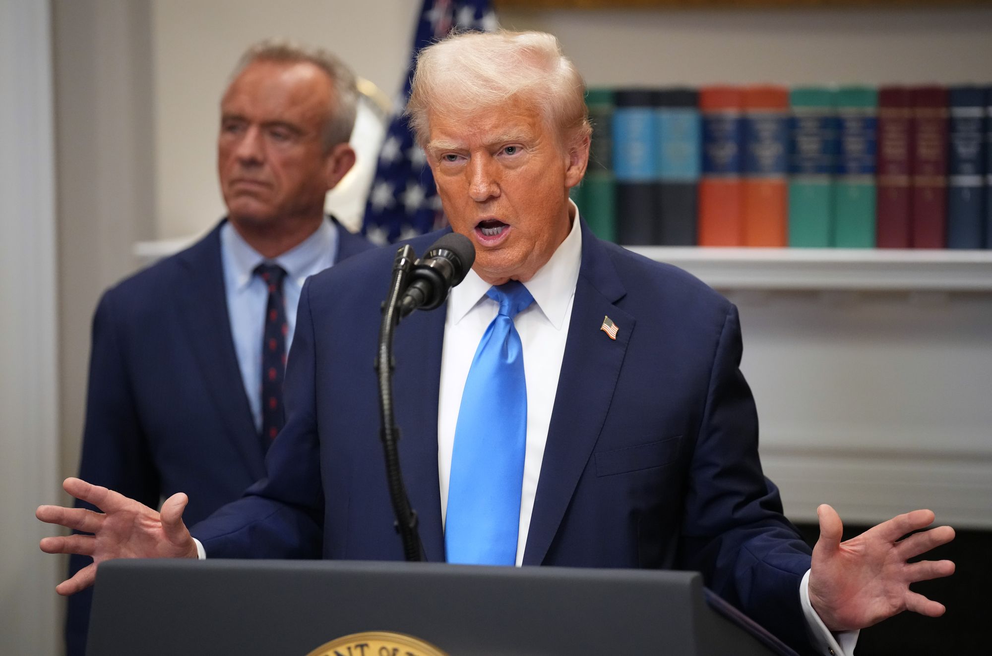 At a press conference Monday, Trump repeatedly urged pregnant women, 'Don’t take Tylenol'