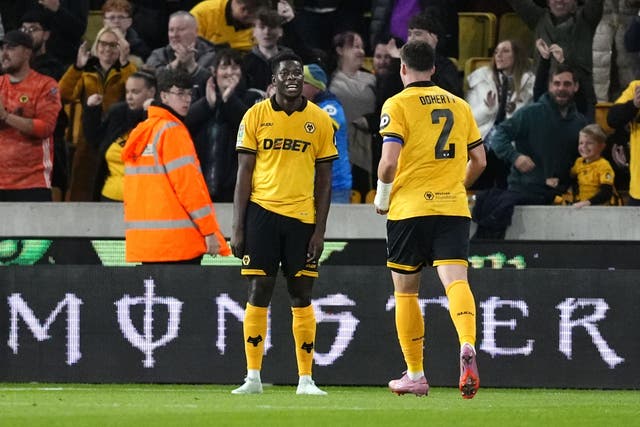Marshall Munetsi got on the scoresheet for Wolves (Nick Potts/PA)