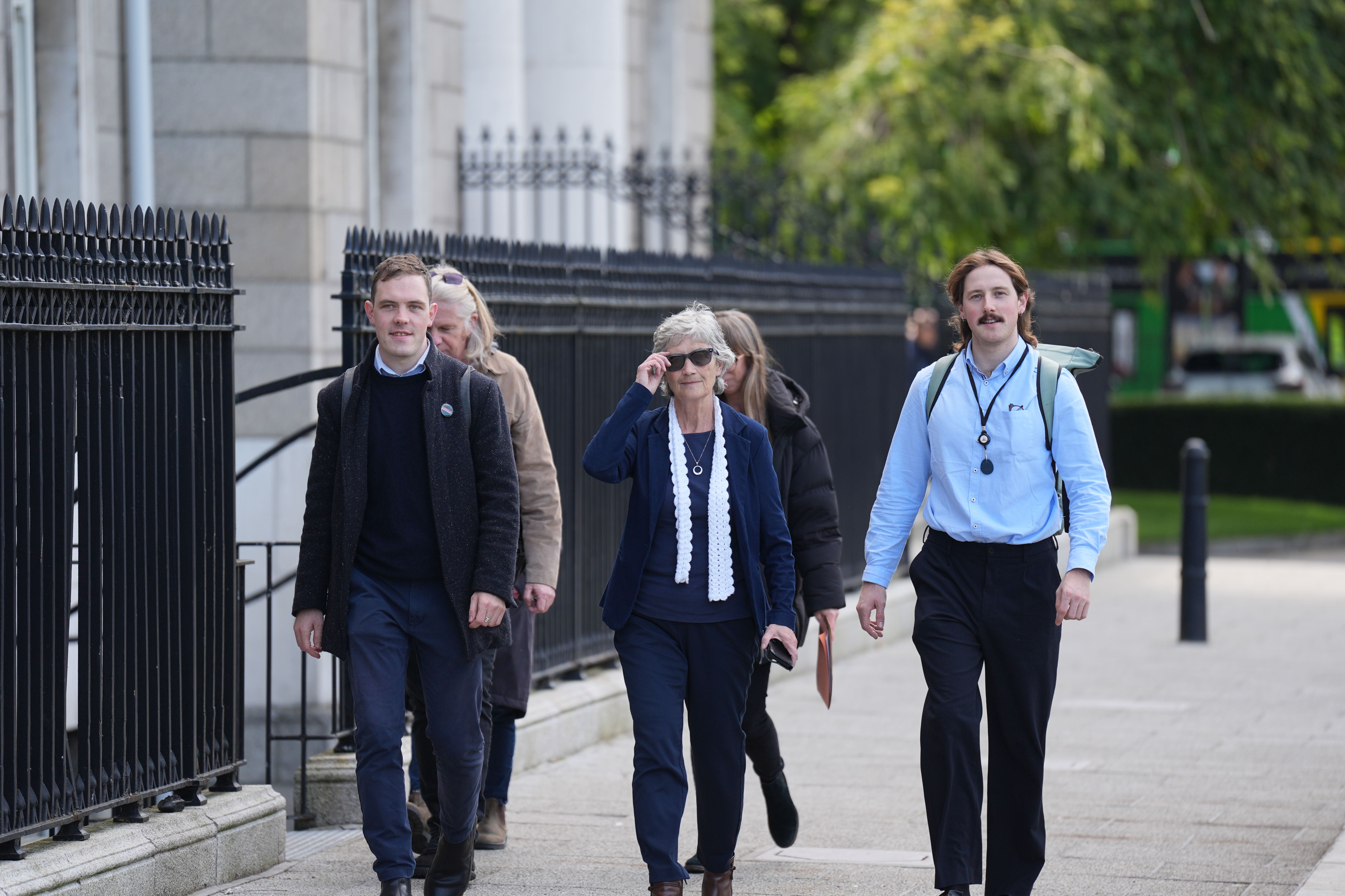 Independent presidential candidate Catherine Connolly (centre) arrives to formally lodge nomination papers at Custom House in Dublin (Niall Carson/PA)