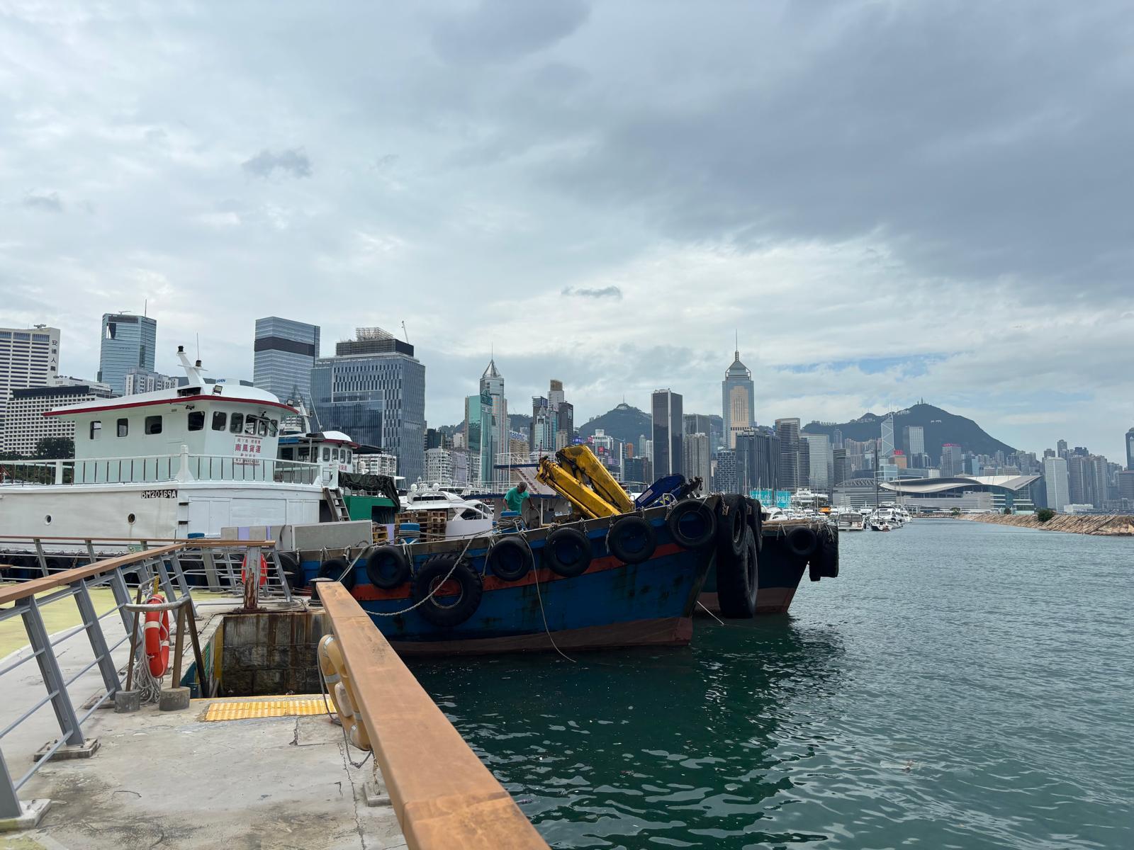 Vessels were moved into Victoria Harbour as Ragasa nears