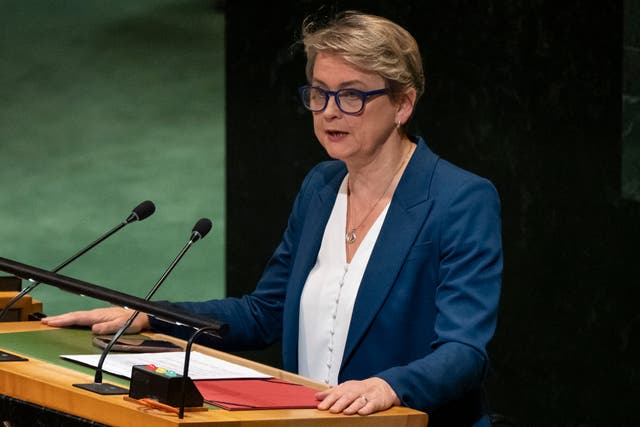 <p>Yvette Cooper: ‘Two states is the only path to security and lasting peace for Israelis and Palestinians alike’</p>