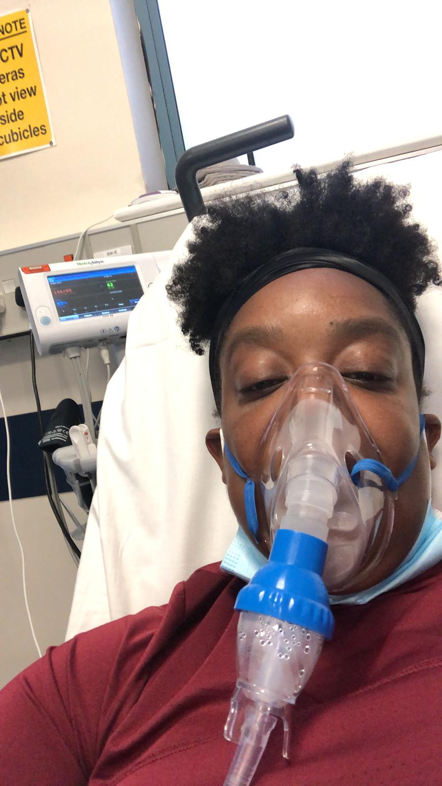 Simon Williamson in hospital