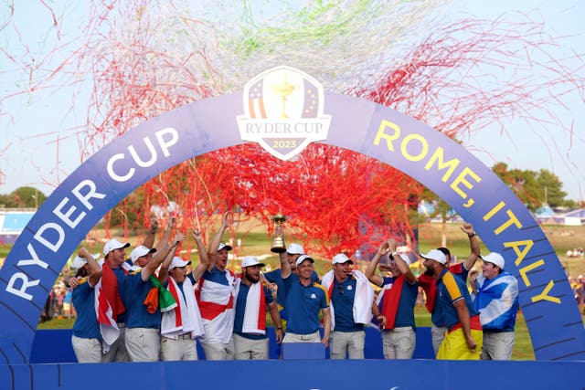 Europe are defending the Ryder Cup in New York (David Davies/PA)