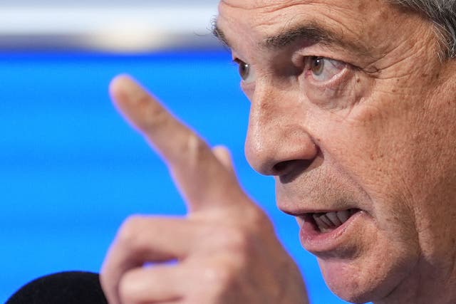 Reform UK leader Nigel Farage defended his comments (Jordan Pettitt/PA)