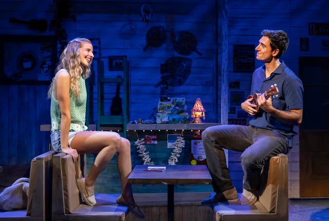 <p>Georgina Castle and Josh St Clair star as Lucy and Henry in '50 First Dates The Musical'</p>
